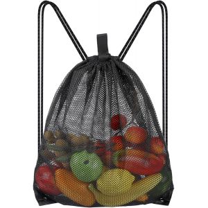 acdsgd-Grand sac de plage en maille filet avec cordon de serrage - Sac &agrave; dos en maille avec cordon de serrage - Sac &agrave; dos de gym - Sac &agrave; dos de plage - Neuf