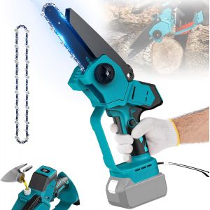 CHECARZHN--NO1-Mini Tronçonneuse Sans Fil 1200W De 6¿ Pour Makita Sans Fil 18 V, Moteur Brushless, Tronçonneuse Sans Fil Pour Jardin, Projets De Bricolage (Sans Batterie) - Neuf