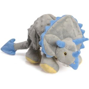 ERYI-Dinos Frills Squeaky Plush Dog Toy, Chew Guard Technology - Gray, Large - Neuf