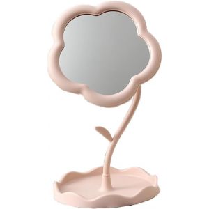 Kal-Miroir Maquillage Fleur, Miroir De Table, Miroir Cosmétique, Pour Table, Chambre, Salle De Bain, Maison Et Voyage - Neuf