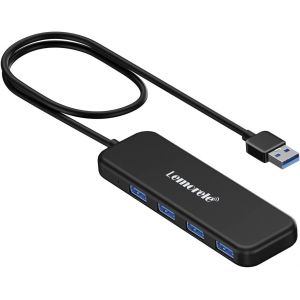 NAERYUT-Hub Usb 3.0 4 Ports Usb 3.0 Slim Super Speed Transport Usb Adaptateur Hub Compatible Avec Ordinateur De Bureau,Mac Pro/Mini,Huawei Matebook,Ordinateur Portable,Lecteurs Flash Usb,Etc. - Neuf