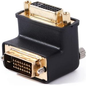 KALANKA-Adaptateur DVI-I femelle vers DVI-D mâle à angle droit DVI connecteur 90 degrés installé dans peu d'espace - Neuf