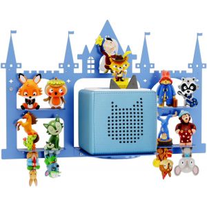 Cmwx-Etagere Murale Enfant Pour Toniebox & Tonies Figurine, Plus De 35 Personnage Tonies, Étagère Tonies Support Tonies Box, Etagere Château En Métal, Pour Chambre Enfant Et Salle De Jeux, Bleu - Neuf