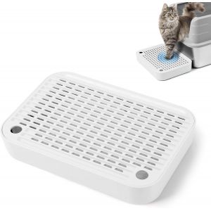 Kalanka-Rampe De Liti&egrave;re Pour Chat Avec Couche Filtrante - Marches Antid&eacute;rapantes Pour Liti&egrave;re - Id&eacute;al Pour Les Chats De Petite Et Moyenne Taille (Blanc Plat) - Neuf