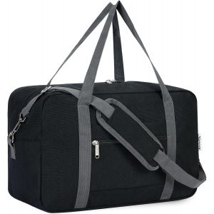 KALANKA-Sac de Voyage 40x20x25 Ryanair Cabine Bagage à Main de Voyage Pliable Sac de Cabine Avion Valise de Cabine Sac de Sport Sac Weekend 20L(Noir) - Neuf