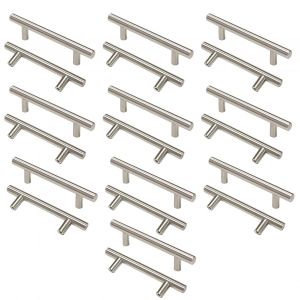 HJLIAN Lot de 20 poignees de porte en verre en forme de T, antirouille, decoratives, robustes et pratiques, ideales pour placard - Neuf