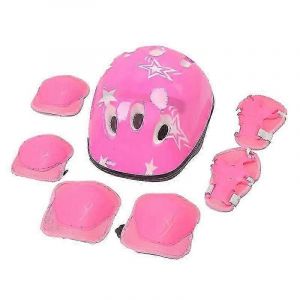7x Enfants Patinage Roller Équipement De Protection Ensemble Casque Genou Coude Protège-Poignets Pad - Neuf