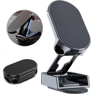 Porte Téléphone Voiture Montage 360° Support De Ventouse Rotatif Pliant Support Téléphone Voiture De Voiture Navigation De Voiture Cadre De Fixe De Type De Ventouse Magnétique - Neuf