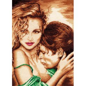 Kit Point De Croix Compt&eacute; Andriana "Deux" 25x34 Cm - Neuf