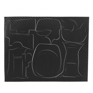 Kit de protection autocollante pour appareil photo reflex numerique Canon SLR 5D3, texture fibre de carbone - Neuf