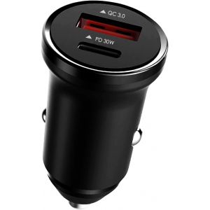 AYU-Chargeur Allume Cigare USB C, 2 Ports 54W Charge Rapide Chargeur Voiture with USB C et A, Mini Prise Allume Cigare, Prise Allume Cigare 12V, pour Phone 16 15 14 13 12 11 Pro Plus S38 Pad - Neuf