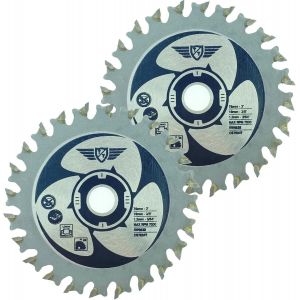 2 x CS7624T_2 Lames de scie TCT 76 mm 24T Alésage 10 mm Compatible avec Bosch GWS 12 V-76 Milwaukee M12FCOT PARKSIDE PWSA 12-lI Worx WX424 300 W WA5030 WA5031 WA5032 WA5033 - Neuf