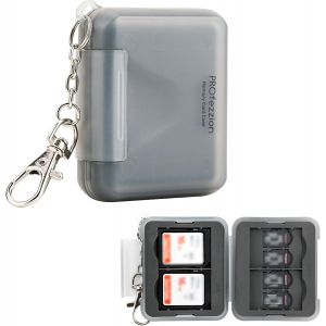 Rangement Carte SD 12 Emplacements, Porte Boîte Étui Carte SD Résistant à l'eau pour 4 SD/SDHC/SDXC + 8 Micro SD/SDHC/SDXC/TF Cartes Mémoire, Conception Ultra-Portable et élégamment Mince - Neuf