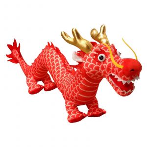 Coussins De D&iquest;&iquest;Coration Pour Le Nouvel An Chinois, Cadeau, Adorable Peluche Dragon Rouge, Figurine En Peluche Du Zodiaque Chinois Loong - Neuf
