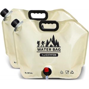 Jgd-2pcs Pliables Et Portables Pour Eau Potable,Bidon D'eau Poche D'eau Portable,R&eacute;cipient D'eau Pliable, Convient Pour La Randonn&eacute;e, Le Camping, Le Pique-Nique, Le Barbecue - Neuf