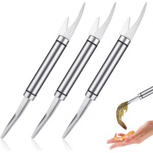 Lbgwp60-Couteau Éplucheur De Crevettes, 3pcs Couteau À Gueule De Poisson Multifonctionnel 5 En 1 Pour Crevettes Acier Inoxydable Couteau De Ventre De Poisson Pour Traitement Rapide Des Fruits De Mer - Neuf