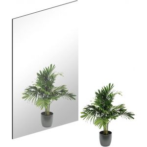 TRAHOO-HD Miroirs muraux adhesif Verre Miroir decoratif Grand miroirs Autocollant pour Salle de Bain, Chambre, Porte, etc(40 x 30cm) - Neuf