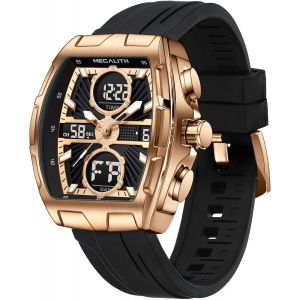 Fdjhy-Montre Homme Sport Digitale Grand Chronomètre Calendrier Led Militaire Montres Lumineux Analogique Etanche - Neuf