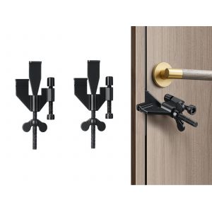 Lot de 2 verrous de porte portables pour la s&eacute;curit&eacute; des voyages et de la maison - Neuf