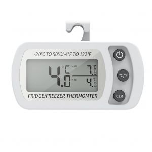 KAL-Thermomètre Numérique Pour Réfrigérateur, Thermomètre Étanche Pour Congélateur Avec Crochet, Affichage Acl Facile À Lire, Fonction D'Enregistrement Max/Min, Idéal Pour La Maison - Neuf
