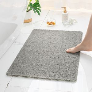 Tapis de douche antid&eacute;rapant (1 pi&egrave;ce), 40 x 60 cm, en luffa avec &eacute;vacuation, tapis de bain pour sol mouill&eacute;, en PVC, s&eacute;chage rapide - Neuf