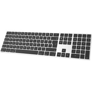 Clavier Bluetooth Sans Fil En Aluminium Pour Mac, Touches Discr&egrave;tes Et Silencieuses Pour Multi-Appareils Compatible Avec Apple Imac, Macbook, Mac Et Ipad, Batterie Rechargeable (Argent) - Neuf