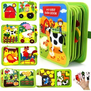 ChenQuanSarl-Jouet Bebe 1 An Busy Board Montessori &Acirc;ge 1 &Acirc; 4 An Avec 6 Couches Planche, Jouet Enfant 1 2 3 4 5 6 Ans Jeux Montessori Jouets D'Activit&eacute; Et De D&eacute;veloppement, Cadeau Enfant 1 &Acirc; 6 Ans - Neuf