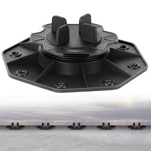 50pcs Plots r&eacute;glables 19-28mm Plot pour dalle r&eacute;glable Pour pierre et carrelage Noir - Neuf