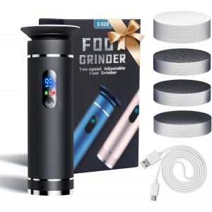 Checarzhn--No1-Râpe Électrique Professionnelle Pour Callosités - Râpe Électrique Réglable Pour Pédicure - Avec 60 Pièces Et 10 Disques De Polis De Rechange - Pour Peaux Mortes Et Fissurées - Neuf