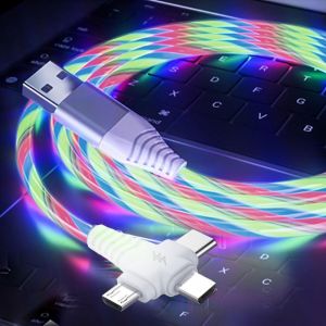 THEF-Câble de charge 3 en 1 charge rapide, allumez le chargeur de téléphone multi LED Android câble USB C câble micro USB type C décorations de fête sur le thème des fêtes enfants garçons filles cade - Neuf