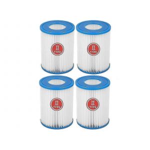 Filtre à cartouche de pompe de piscine 4 pièces pour filtre Bestway Type II - Neuf