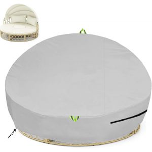 Ulteronixshop-Housse De Protection Canap&eacute;-Lit 600d Rond Jardin Imperm&eacute;able Couverture De Lit De Jardin Rond Housse Pour Lit De Jardin Avec Manipuler Tissu Oxford Housse Lit De Jardin Ronde - Neuf