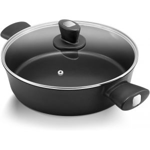 Subzonal-Po&ecirc;le &Agrave; Frire &Agrave; Induction Avec Couvercle, &Agrave; Bord Haut, Casserole De 28 Cm/3,8 L, Avec Poign&eacute;es Anti-Br&ucirc;lures, Antiadh&eacute;sive, Pour R&ocirc;tir, M&eacute;langer Et Braiser - Neuf