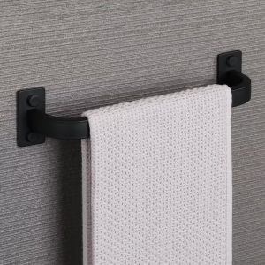 ERYI-Porte Serviette Salle De Bain, Porte Serviette Salle De Bain En 304 Acier Inoxydable, Longueur 25 Cm, Porte Serviettes Mural Pratique Et Robuste, Noir Mat - Neuf