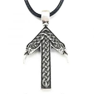 Nostalgie Guerrier Rune Teiwaz Odin Corbeau Symbole Viking Runes Bijoux Collier Hommes Pendentif Amulette Talisman Pour La Victoire - Neuf