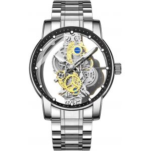 Montre Analogique À Quartz Pour Homme-Montre Squelette Transparente En Acier Inoxydable-Cadran De Luxe-Étanche Et Lumineuse.[J467] - Neuf