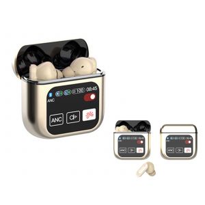 &Eacute;couteurs sans fil Bluetooth 5.4 avec &eacute;tui de chargement - Or - Neuf