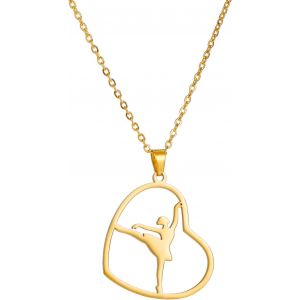 Kal-Collier De Pendentifs De Gymnastique Pour Filles Collier De Pendentifs &Agrave; Breloques En Forme De Coeur Pour Gymnastes Inspirational Fashion Jewelry - Neuf