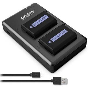 NP-FW50 Batterie de Rechange 1150mAh Lot de 2 avec Compatible pour Sony NP-FW50 Alpha a3000 a5000 a6000 a6300 a6400 a6500 Alpha a7, a7rii a7R a7S a7sii - Neuf