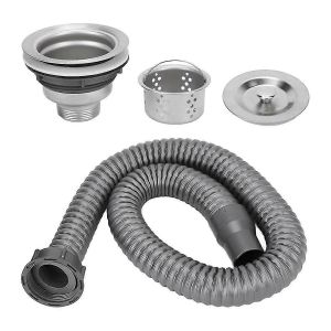 Bouchon de vidange Bouchon d'évier en acier inoxydable,Bouchon de vidange de bassin de shampoing de salon de coiffure,Bouchon d'évier avec attrape-cheveux pour lit de shampoing - Neuf