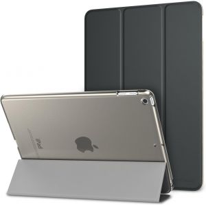 Étui Pour Ipad 9,7"" 5e/6e Génération 2018/2017, Fine Et Légère Avec Protection Arrière Translucide Givrée Pour Apple Ipad 9,7"" 2018/2017, Gris Sidéral (Veille/Réveil Automatique) - Neuf