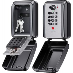 SUBZONAL-Boite a Clef Murale, Boite a Clefs Securisee Exterieur &agrave; 12 Chiffres avec Code R&eacute;initialisable, Grande Capacit&eacute; Boite &agrave; Cl&eacute; R&eacute;sistante aux Intemp&eacute;ries, Coffre Fort a Clef pour Maison Garage - Neuf