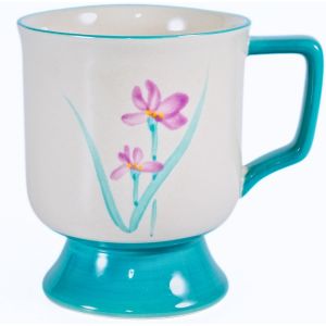Eryi-Mug À Thé Et Tasses À Café 400ml - Élégants Mug Blanc - Avec Orchidées Peintes À La Main,Accessoire Cadeaux Pour Savourer Vos Boissons Préférées - Neuf