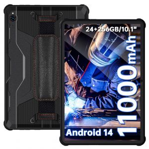 OUKITEL RT9 4G Tablette Incassable,Android 14, 11000mAh, 24Go+256GO Noir - Neuf