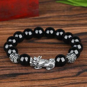 Feng Shui Bracelet Sculpt&eacute; Pixiu B&eacute;n&eacute;diction Perles Poignet Bijoux Avec Ancienne B&ecirc;te D&eacute;cor Chance Richesse Cadeau Pour Les Amis Nouveau - Neuf