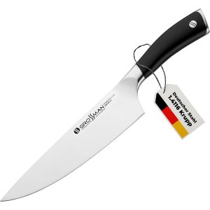 Mevronisshop-002pf Professional &iquest; Couteau De Chef Professionnel 33 Cm &iquest; Lame Ultra Tranchante 19,5 Cm En Acier Inoxydable Allemand 1.4116 &iquest; Manche Ergonomique 13,5 Cm &iquest; 237 G - Neuf