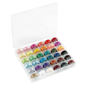 36pcs Kit De Fil À Coudre En Cuir Fil De Canette Pré-Enroulé Pour Plusieurs Machines À Coudre Fil À Coudre De Couleurs Assorties De Taille Standard - Neuf