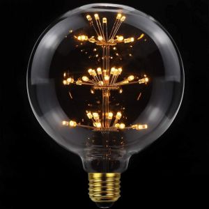 Edison Led Ampoules, Led Filament Décoratifs Ampoule Sphérique Led Décorative Ampoule E27 Ac85-265v 2300k (G125) - Neuf