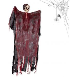 CAUC-D&eacute;Corations d'halloween Squelettes Suspendus avec Du Sang Accessoires De F&ecirc;Te pour Int&eacute;Rieur, Ext&eacute;Rieur, Jardin, Hant&eacute;E Maison,D&eacute;Coration De Porte d'halloween - Neuf