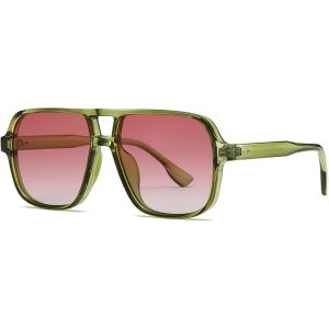 Lunettes De Soleil Rétro Années 70 Pour Homme Et Femme - Verres Carrés Teintés Surdimensionnés Vintage Pour Femme - Lunettes De Soleil Tendance Pour Protection Uv400 - Neuf